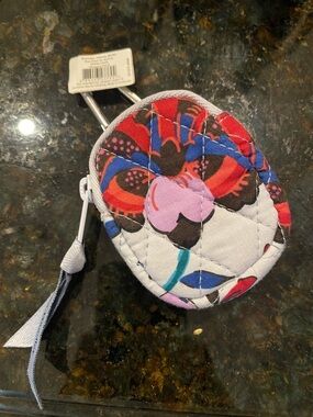 Vera Bradley Quilted Floral Coin Pouch in Red, Blue, Pink, Black